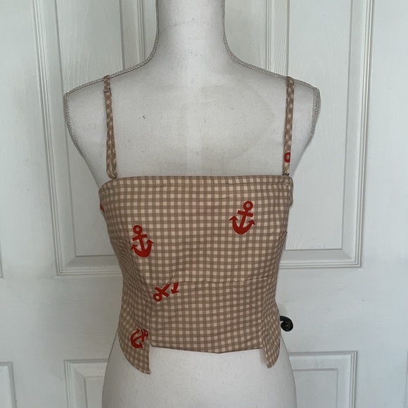 Celandine Smocked Tube Top anchors NWT - Picture 3 of 9